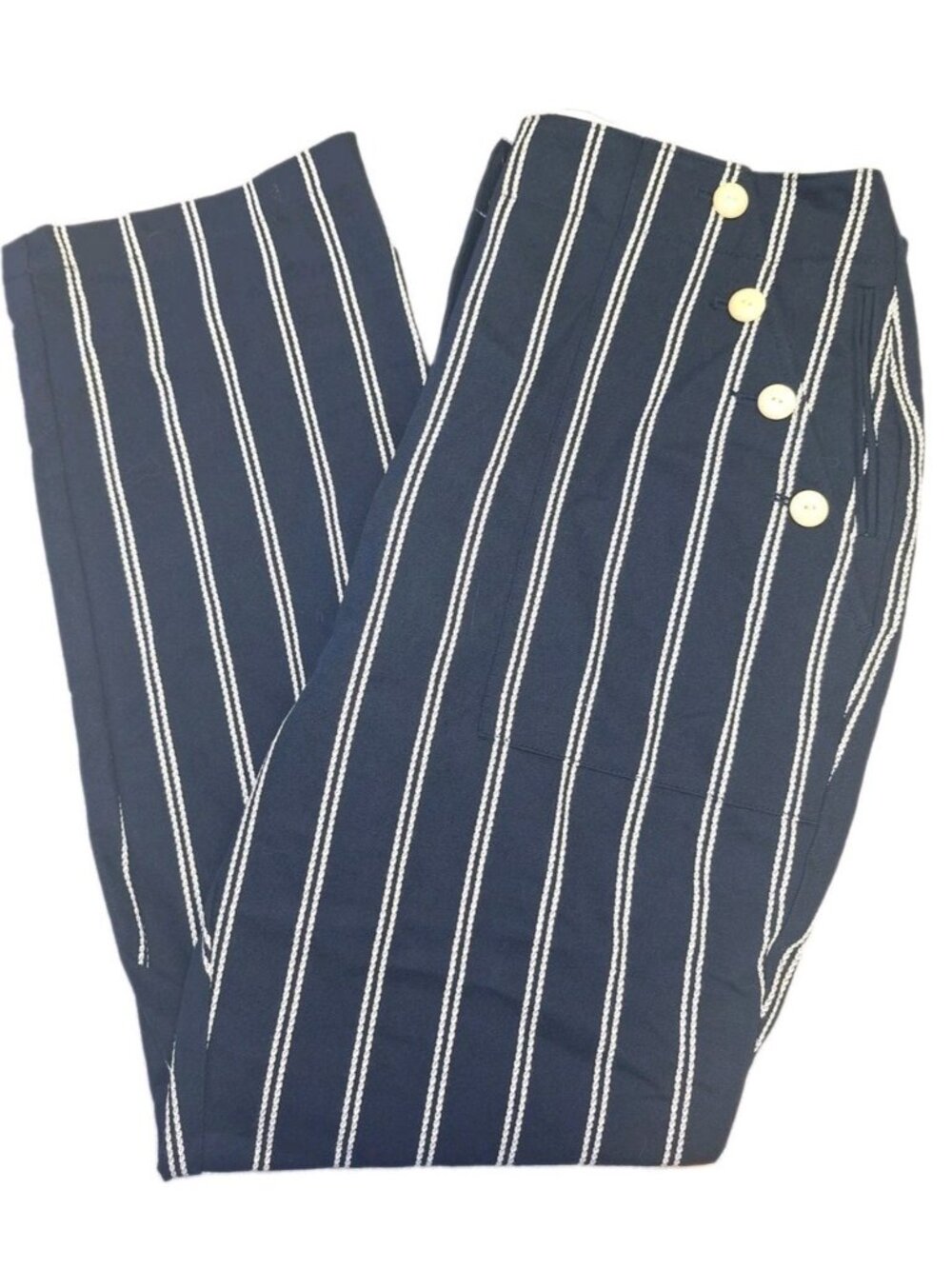 J. CREW Size 14 BLUE WHITE Dress Pants 34x28 Business Casual Pants NAUTICAL